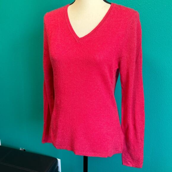 Adrienne Vittadini 2-Ply 100% Cashmere V-Neck Sweater Women's Medium - Picture 3 of 9